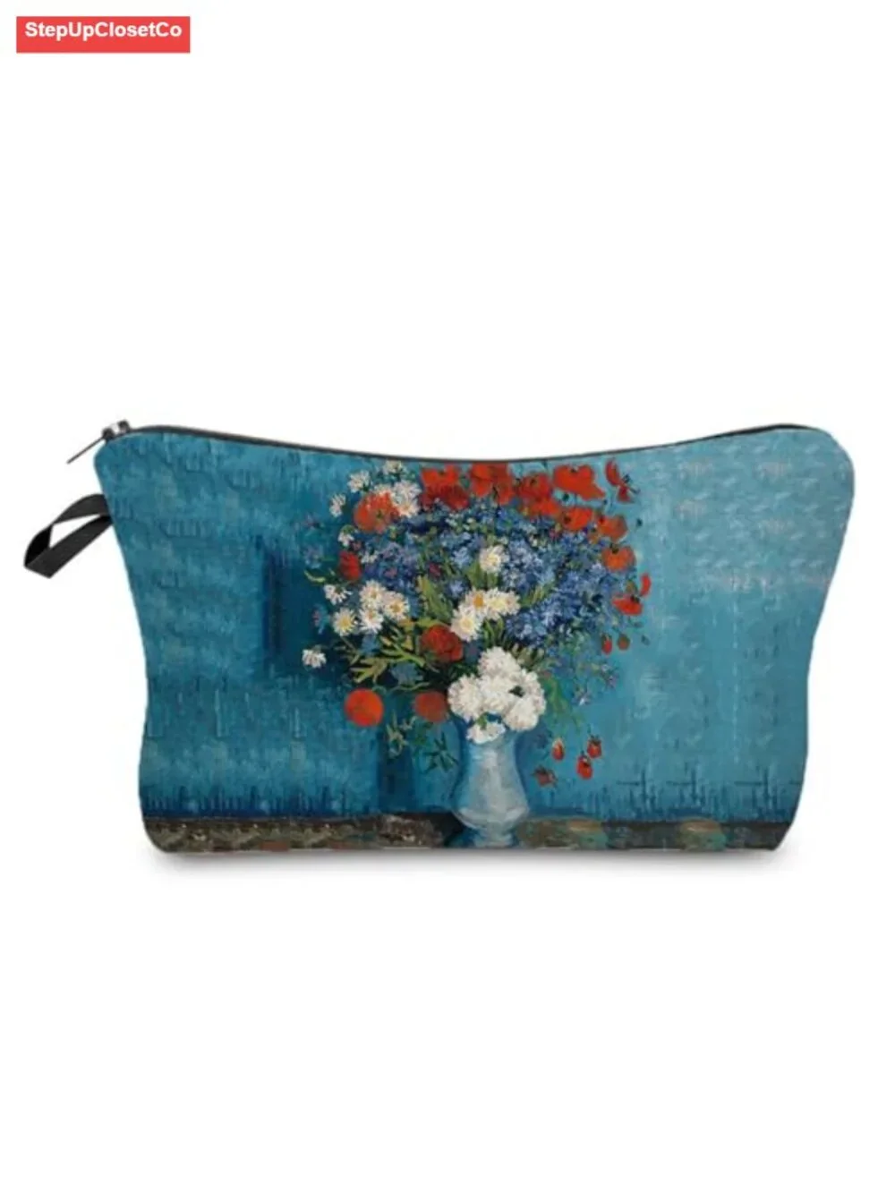Cosmetic Bag Polyester Zipper Makeup Organizer Pouch Travel Case